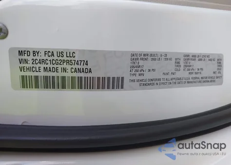 2023 Chrysler Voyager Lx из США, поврежденный, VIN 2C4RC1CG2PR574774